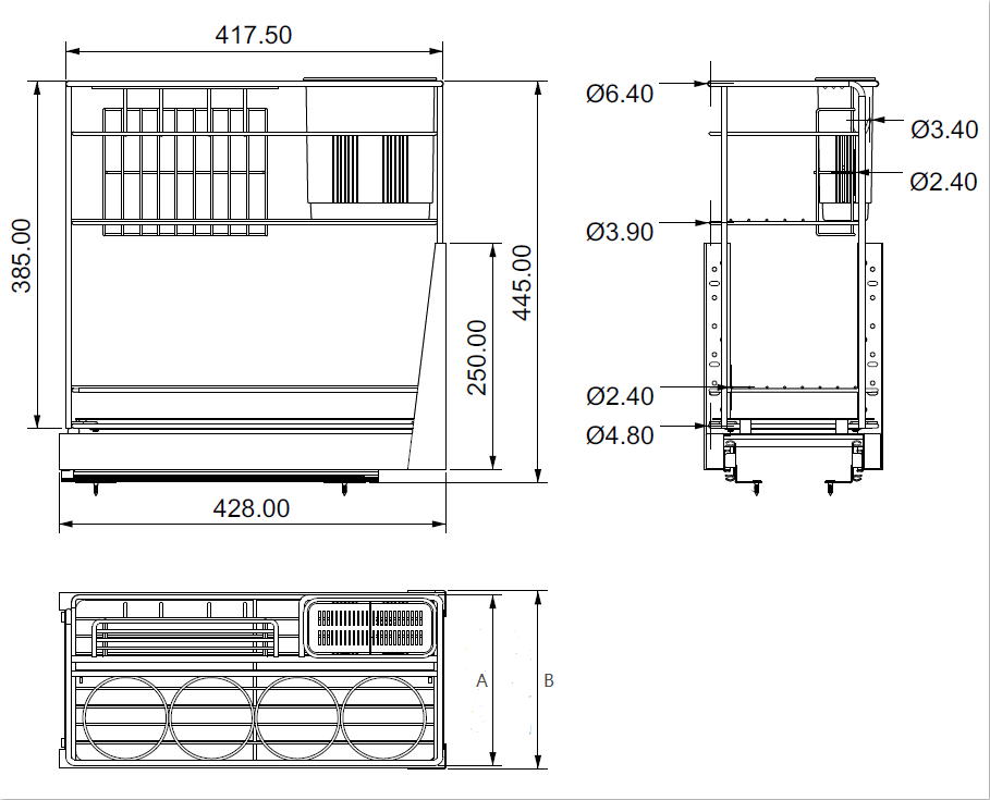 Organizer estraibile  Organizzatore cesto in filo metallico